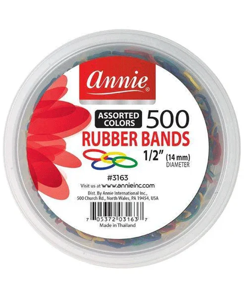 Annie Rubber Band Assorted Colors 500 ct #3163
