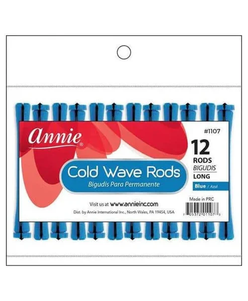 Annie #1107 Long Cold Wave Rods 12 CT Blue
