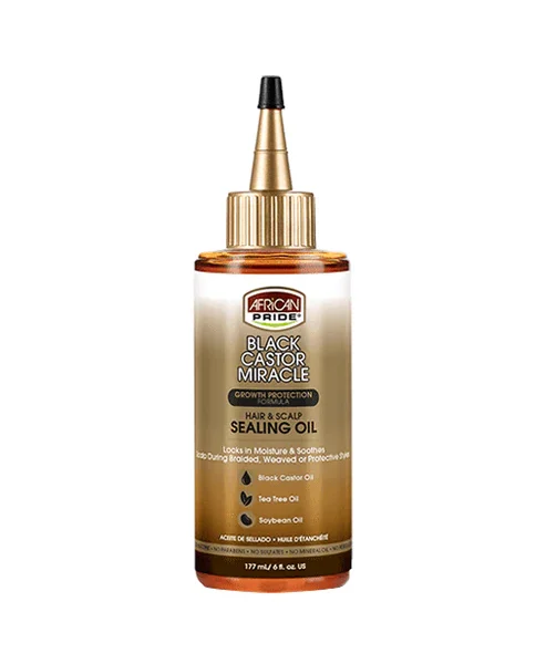 African Pride Black Castor Miracle Hair & Scalp Sealing Oil 6 oz