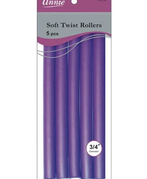 Annie #1210 Soft Twist Rollers 3/4” Purple 5 pcs