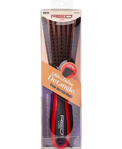 Red by Kiss Glide and Define Detangle 9-Row Non-Slip Brush HH62