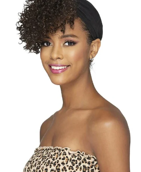 Vivica A Fox TD-AMEN-BK Turban Do Instant Headwrap Style Hair Piece
